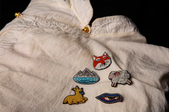 MIST X CHARU | Snow Lotus-Handmade embroidered brooch