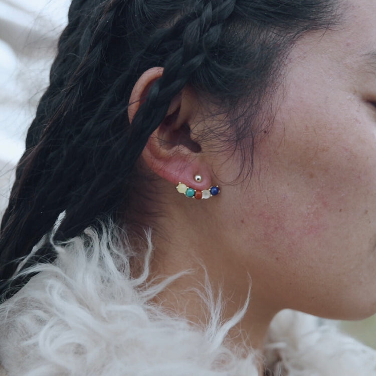 MIST X CHARU | Five-color ear studs