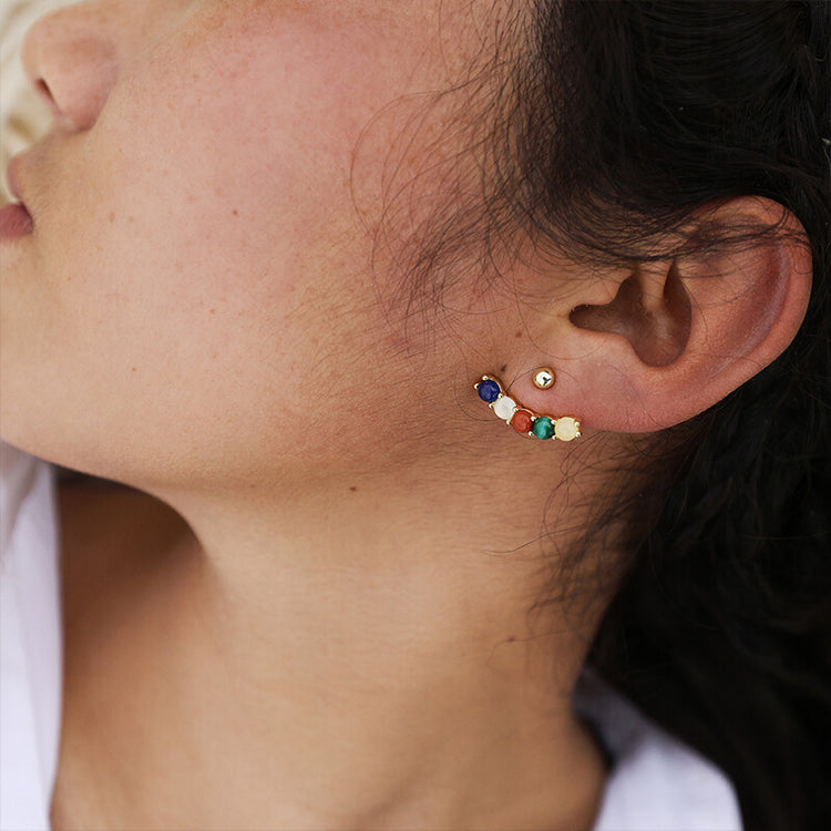 MIST X CHARU | Five-color ear studs