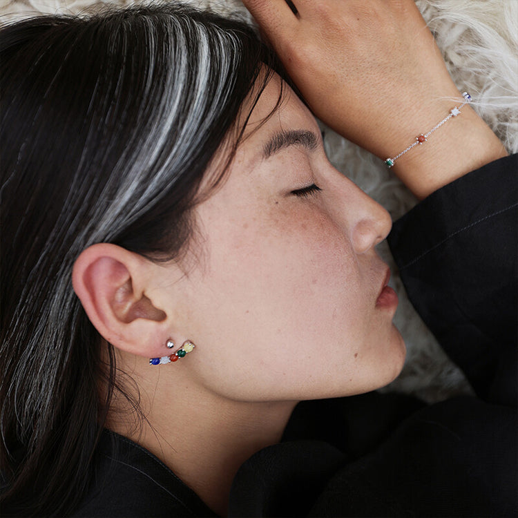 MIST X CHARU | Five-color ear studs