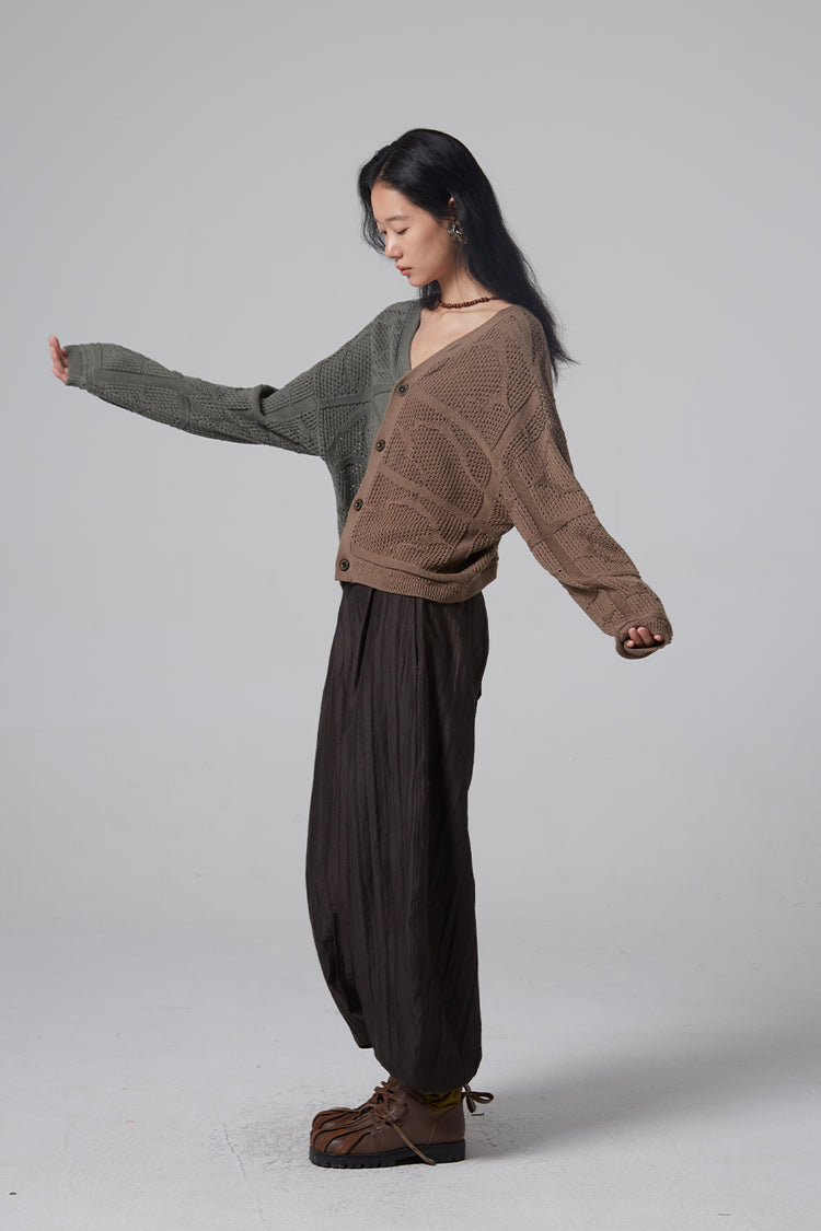 MIST X CAIRA|Dual-Tone Knitted Sweater