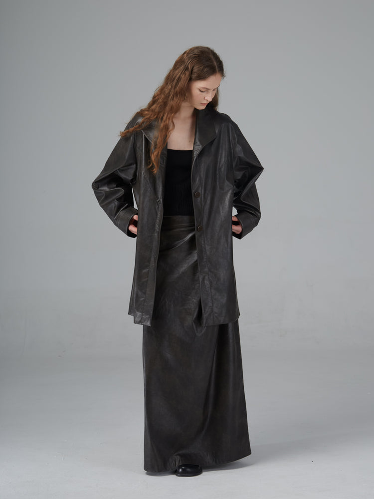 MIST X CAIRA|Clear Leather Jacket