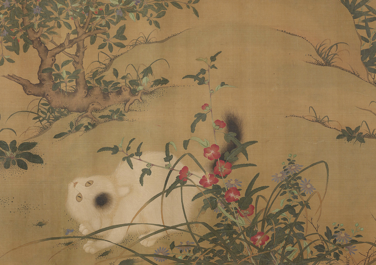 Tableau de Chaton en Plein Jeu au Printemps 朱瞻基《唐苑嬉春圖》
