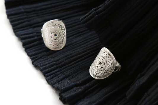 CUNZU| 铜鼓TONGU | Bronze drum silver rings handmade with filigree technique