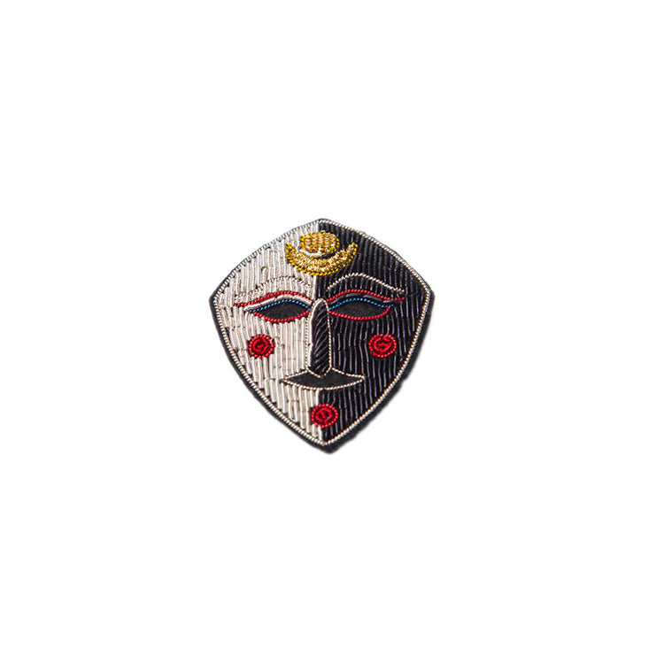 MIST X CHARU | Tibetan opera mask-Handmade embroidered brooch