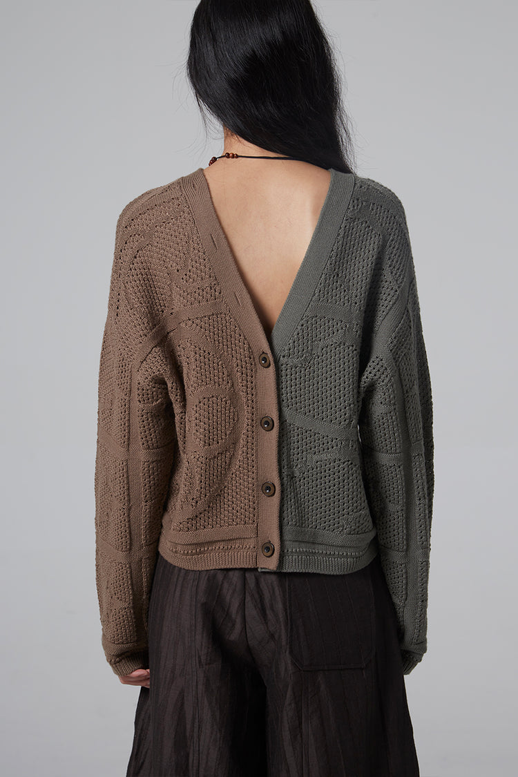 MIST X CAIRA|Dual-Tone Knitted Sweater