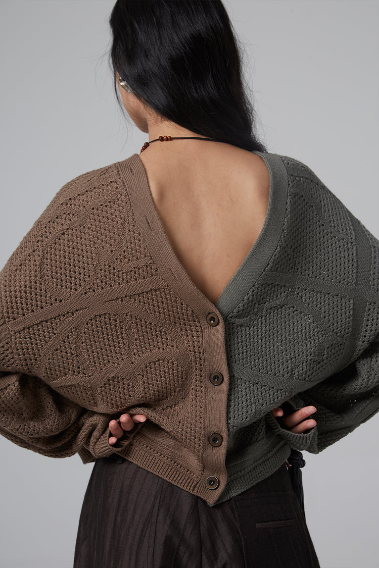 MIST X CAIRA|Dual-Tone Knitted Sweater