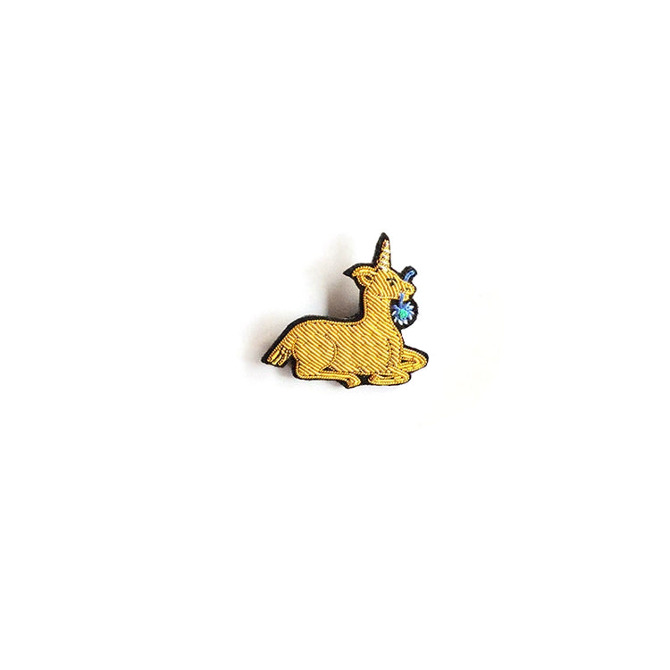 MIST X CHARU | Unicorn deer-Handmade embroidered brooch