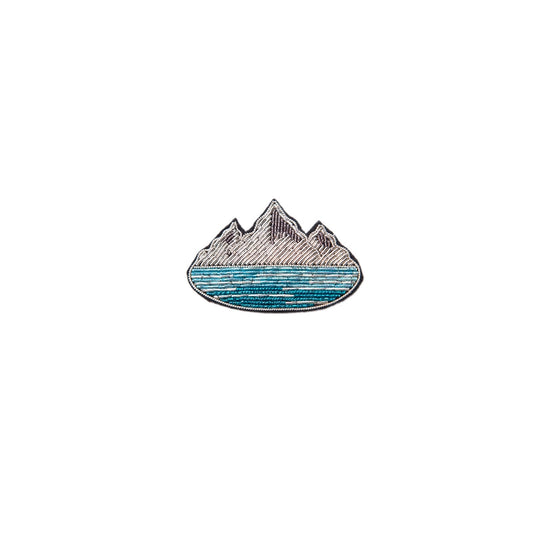 MIST X CHARU | Snow Mountain & Sacred Lake-Handmade embroidered brooch