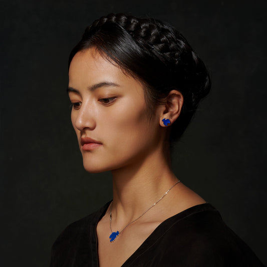 MIST X CHARU | Qinghai Lake Blue Agate Earrings