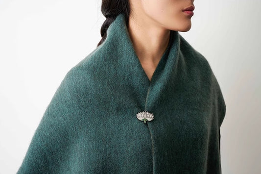 MIST X CHARU | Snow Lion-Handmade embroidered brooch