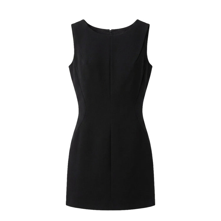 MIST | Black Minimalist Mini Dress