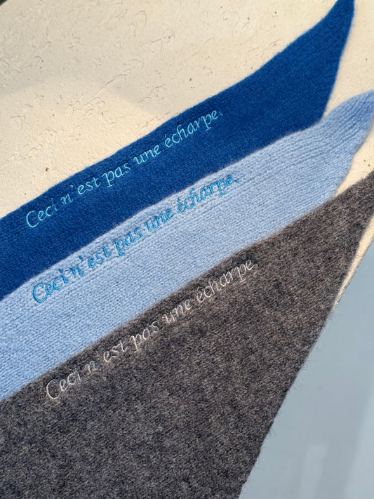 Not Typical Parisian triangular wool scarf