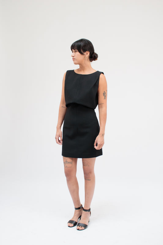 MIST | Black Minimalist Mini Dress