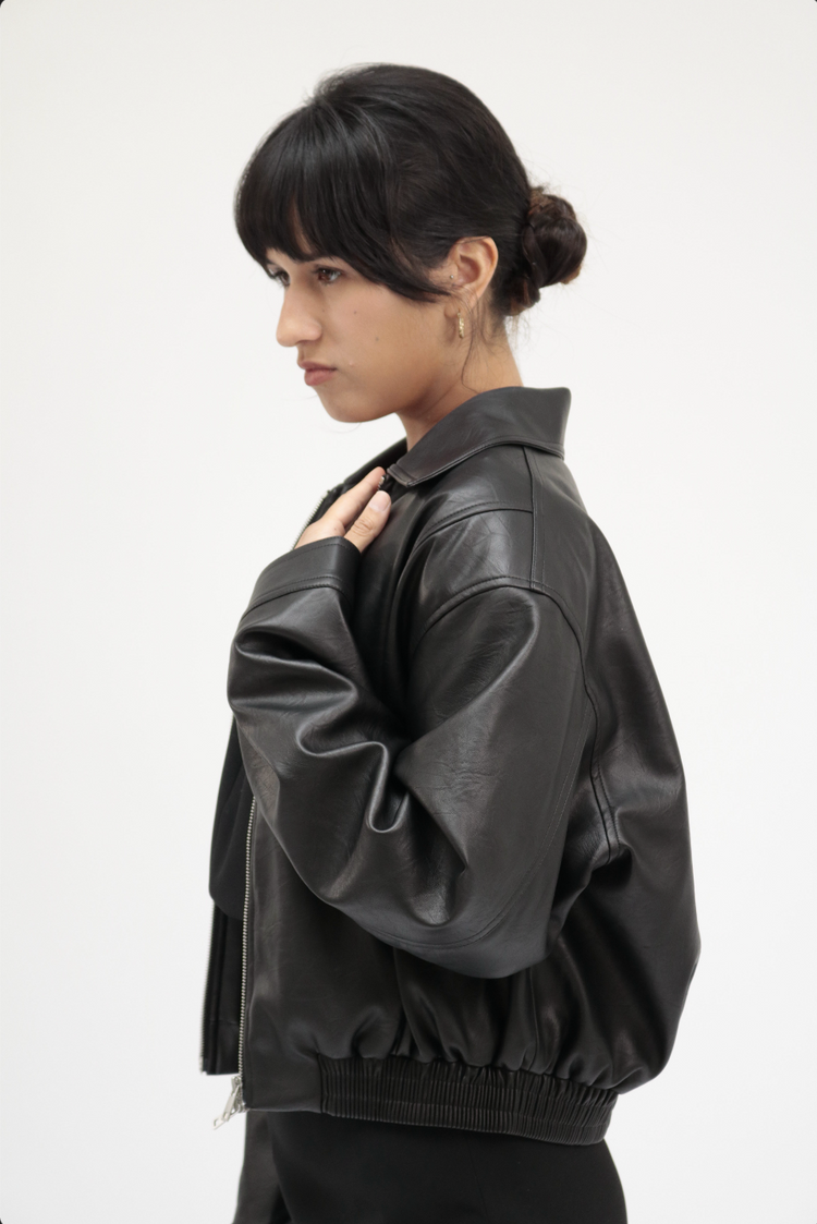 MIST | SS26 Classic Bomber Leather Jacket