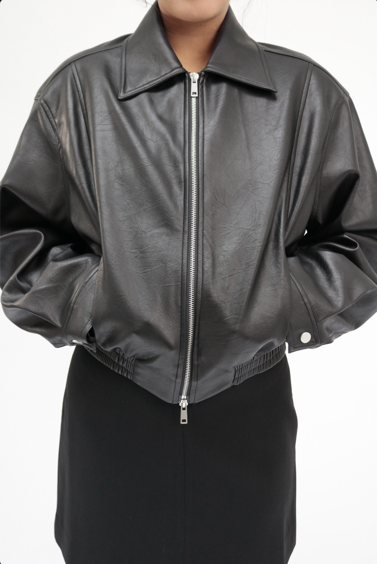 MIST | SS26 Classic Bomber Leather Jacket