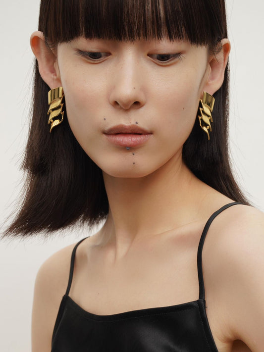 herherlin|Wavelet Earrings 铠甲流涎