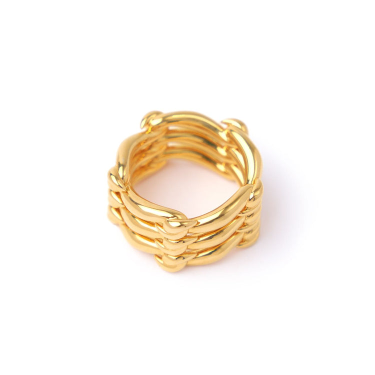 herherlin|Triple-layer Knotted Ring 纽结