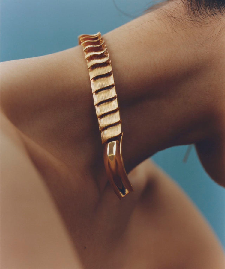 herherlin|Large Wavelet Chain Necklace 铠甲涟漪