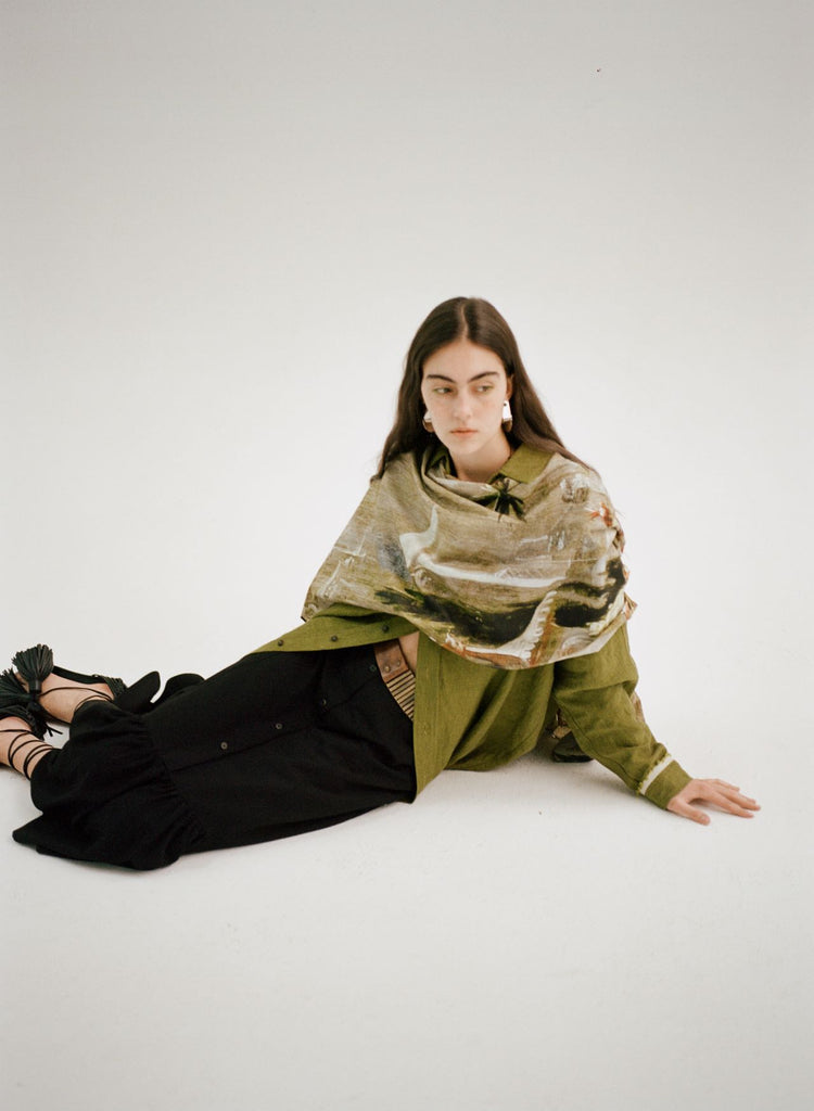 MIST X CAIRA|Pavillon Square Silk Scarf