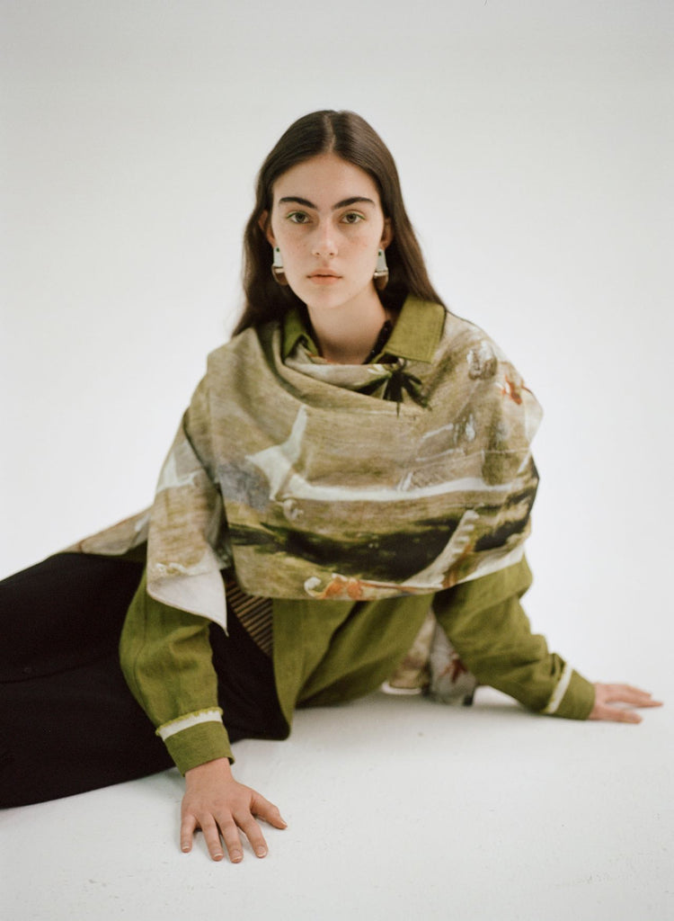 MIST X CAIRA|Pavillon Square Silk Scarf