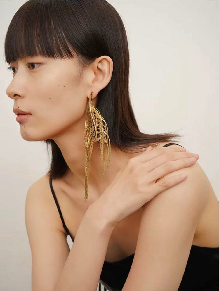 herherlin|Large Glistening Earrings 粼粼流苏