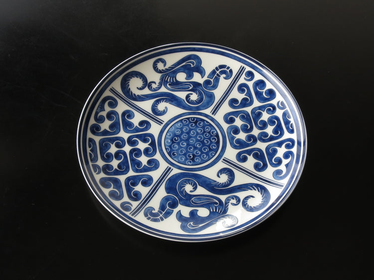 LA-BAS| 青花瓷艺术餐盘 Blue and White Porcelain Art Plate| 如玉 Alike Jade| 凤凰于飞 FlYING PHOENIXS 20cm