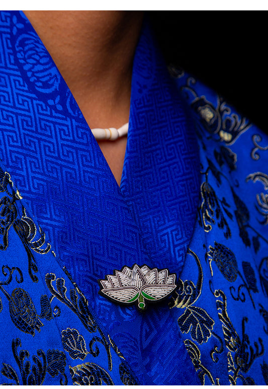 MIST X CHARU | Snow Lotus-Handmade embroidered brooch
