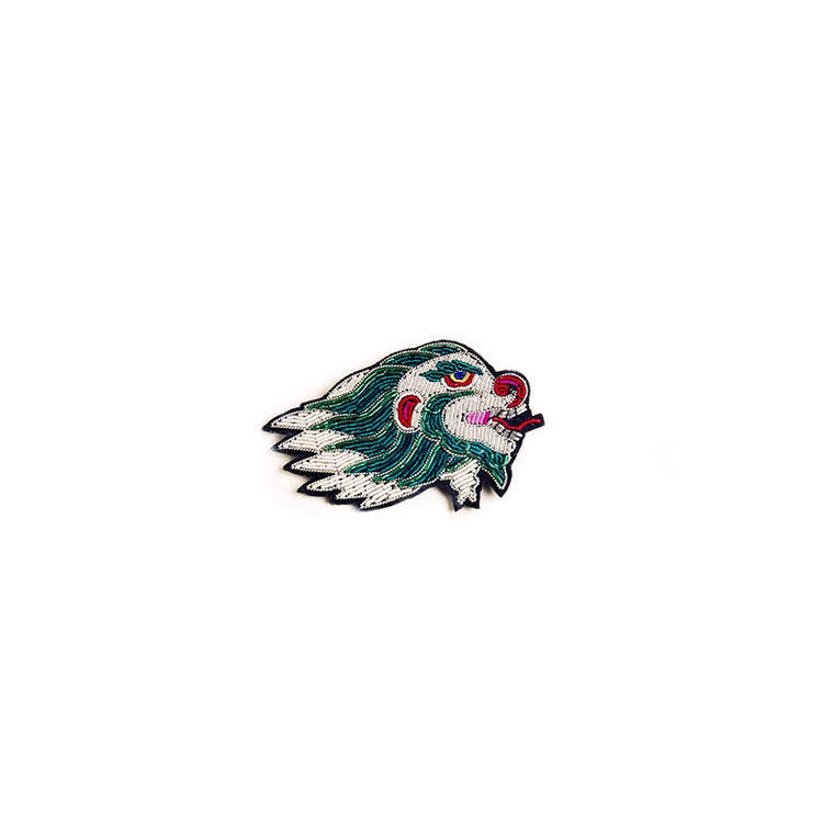 MIST X CHARU | Snow Lion-Handmade embroidered brooch