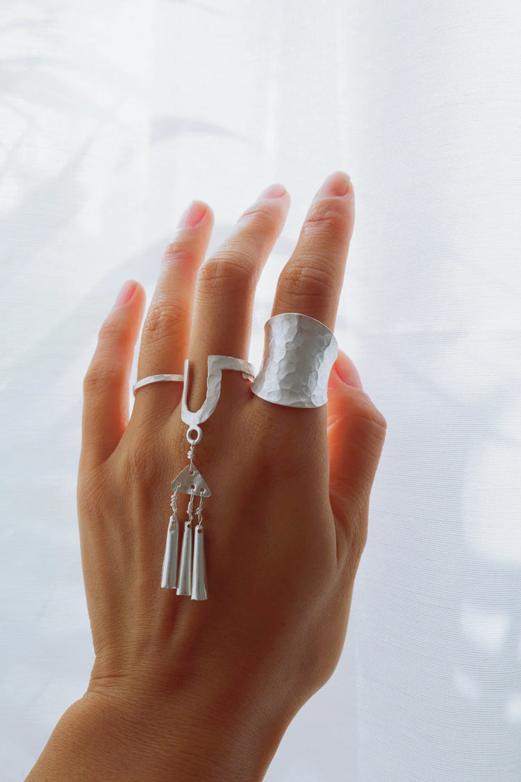 CUNZU| 穗SUI | Handmade U-shaped silver ring Regular