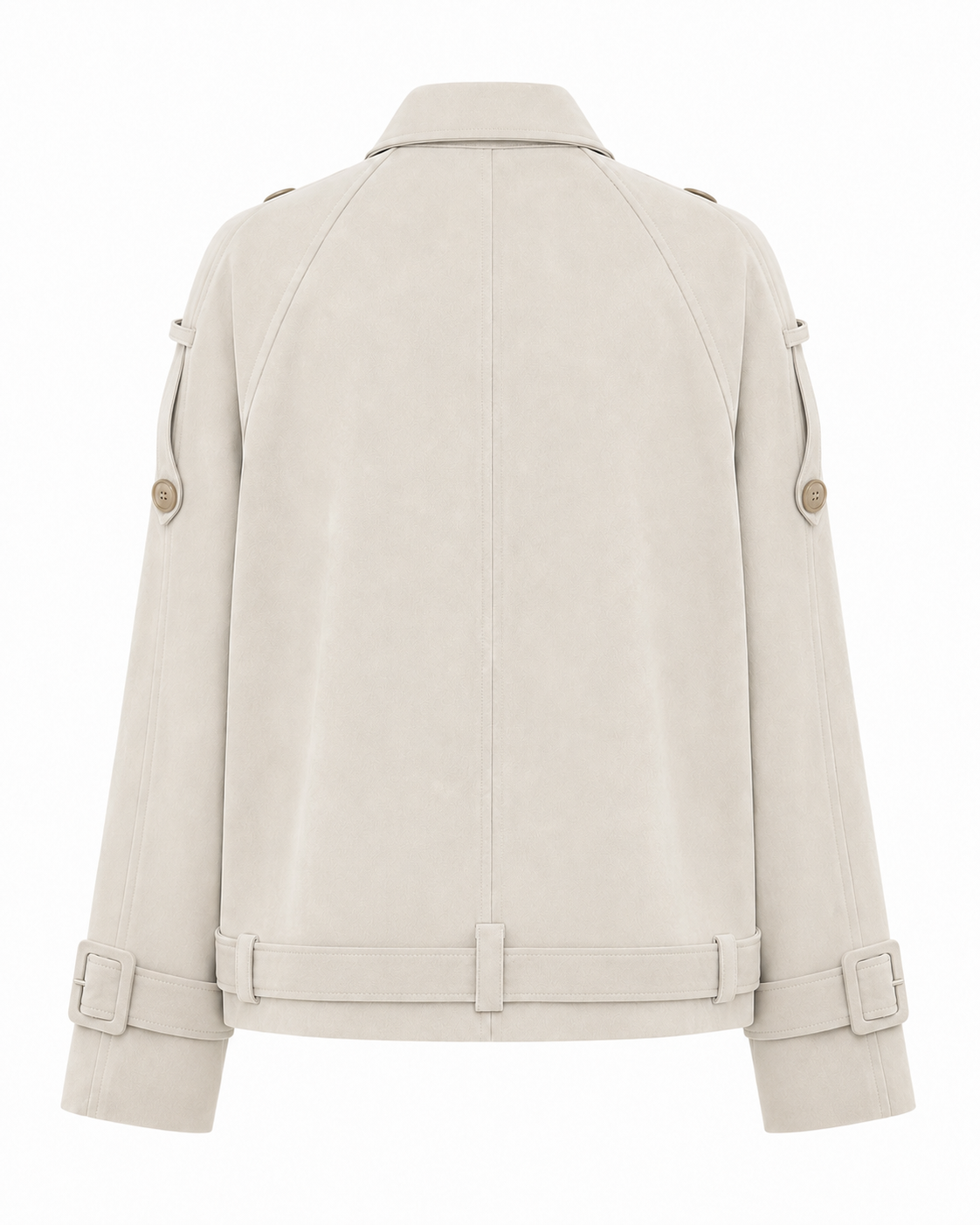 MIST | AW26 Cropped Double-Breasted Trench Jacket-3