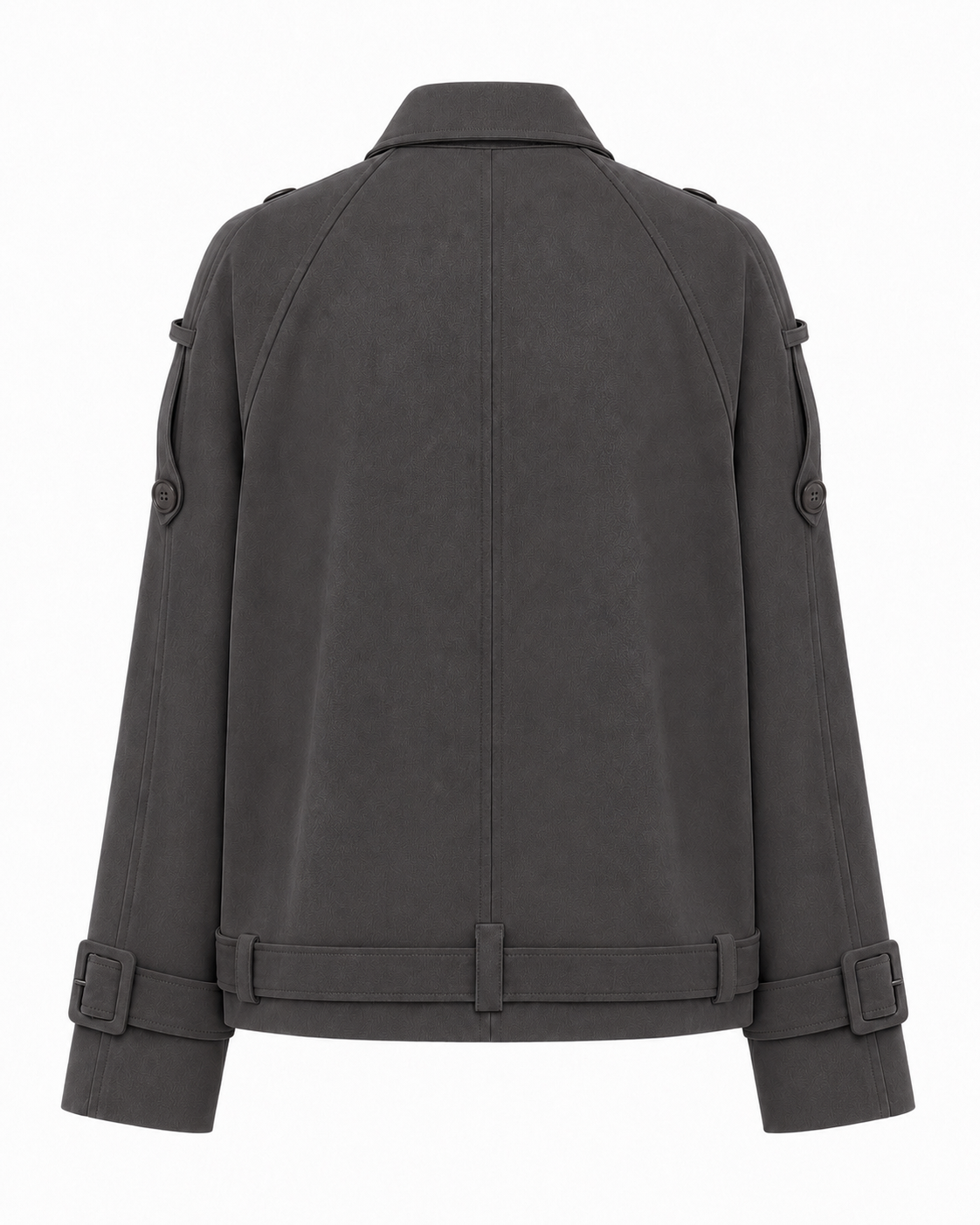 MIST | AW26 Cropped Double-Breasted Trench Jacket-7