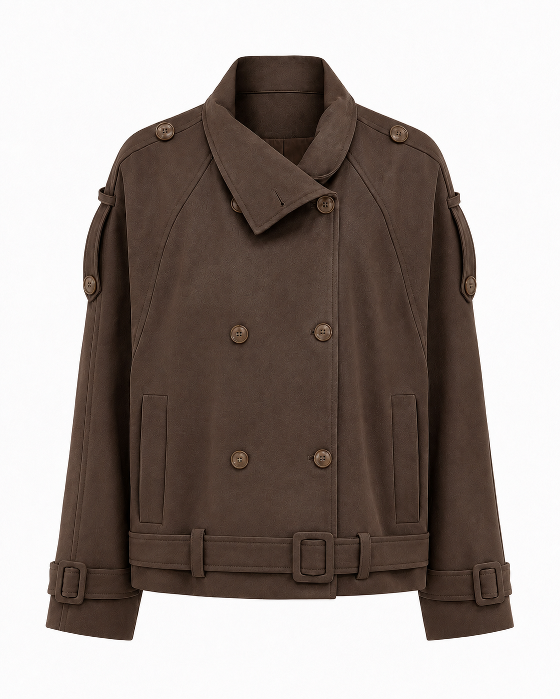 MIST | AW26 Cropped Double-Breasted Trench Jacket-4