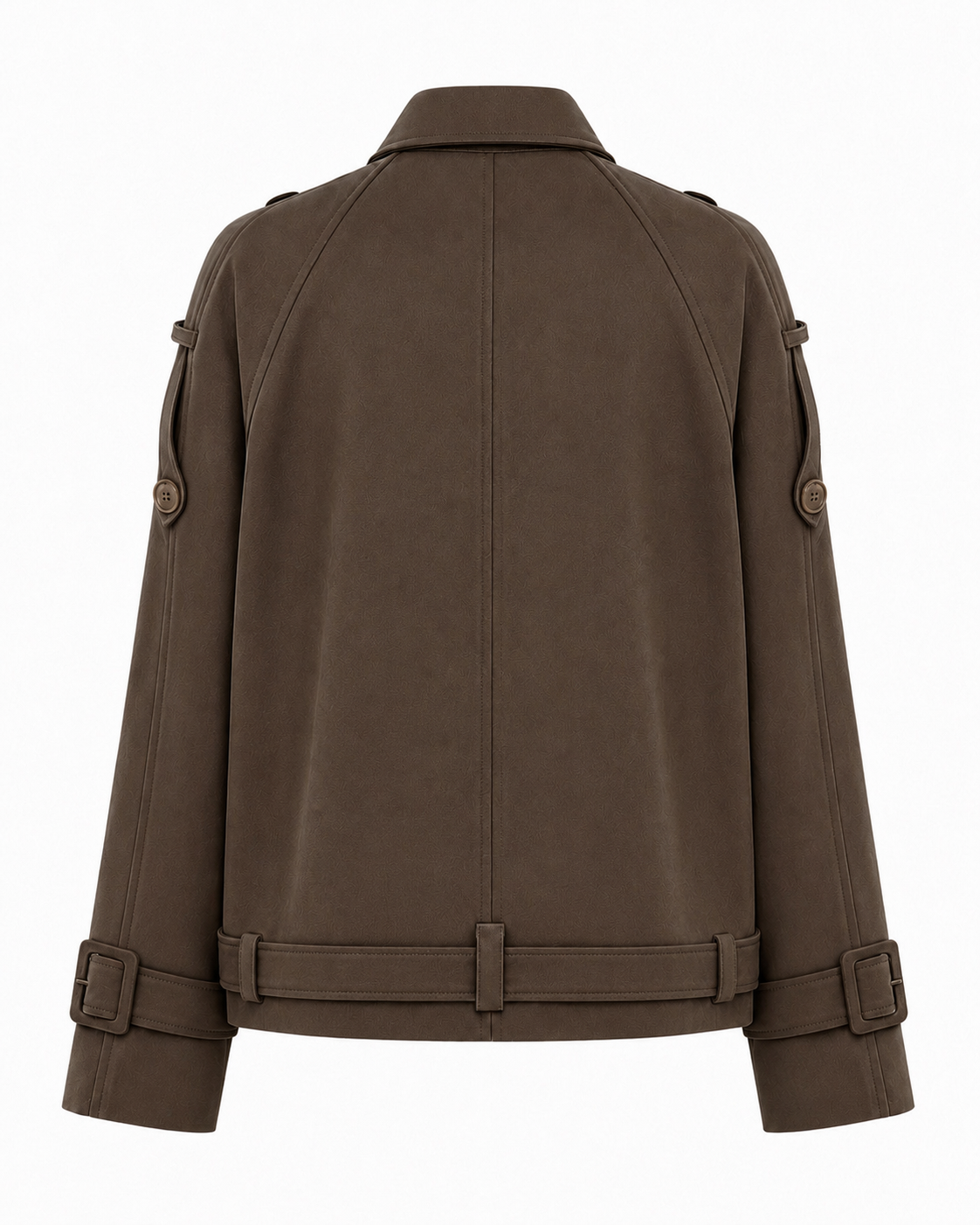 MIST | AW26 Cropped Double-Breasted Trench Jacket-5