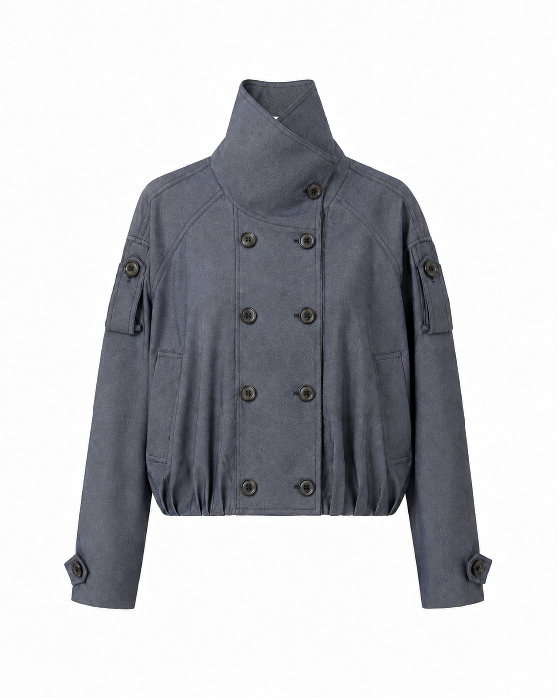 MIST | AW26 Cropped High-Neck Double-Breasted Jacket