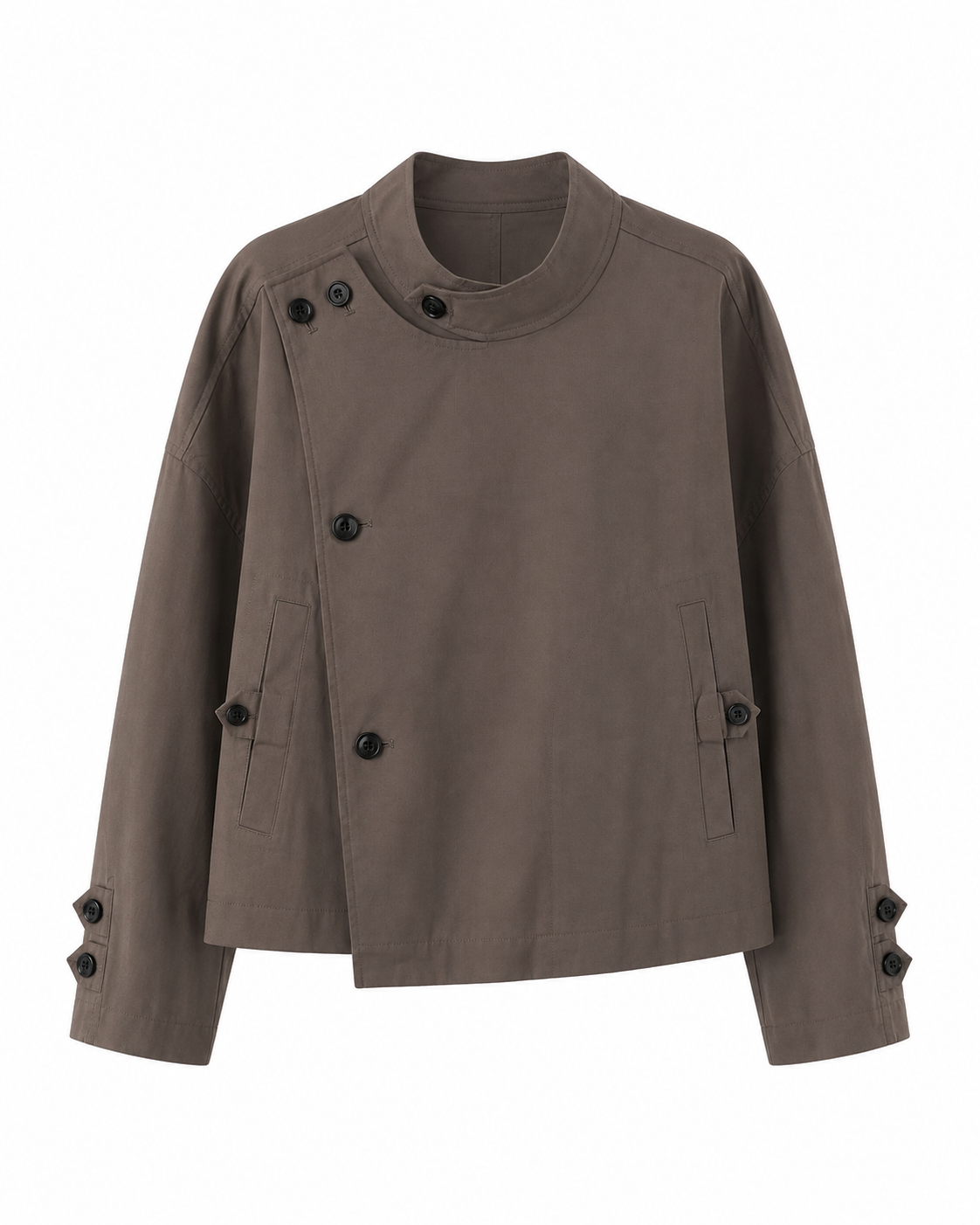 MIST | AW26 Asymmetric-Button High-Neck Jacket