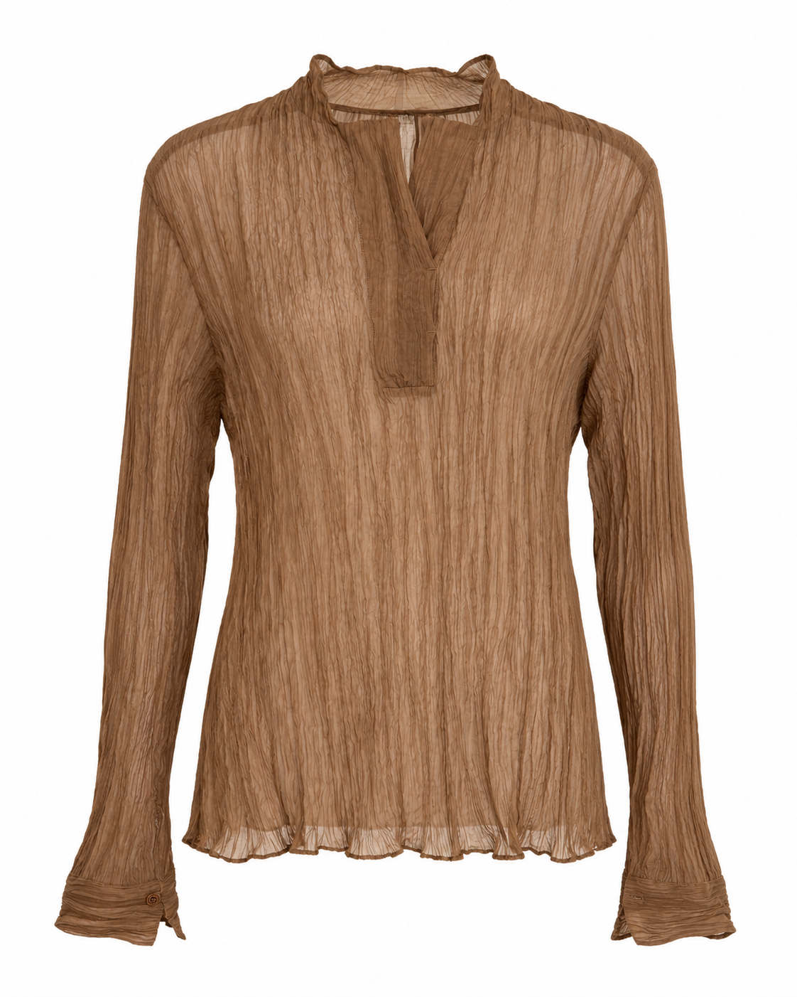 MIST | AW26 Textured Sheer Bell-Sleeve Top