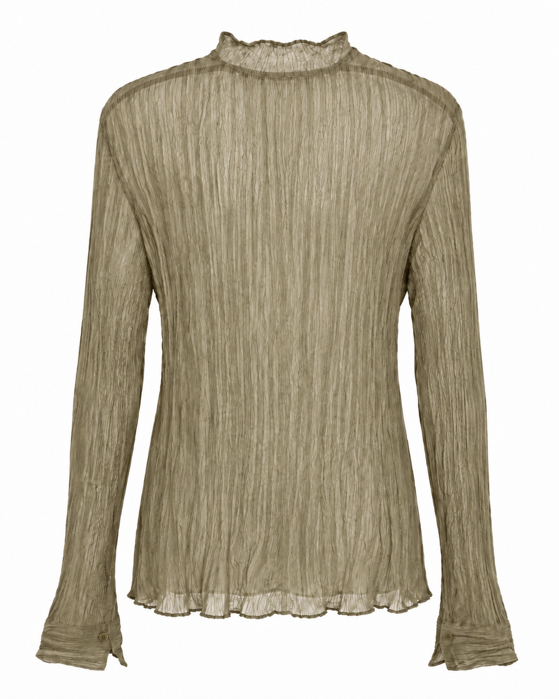 MIST | AW26 Textured Sheer Bell-Sleeve Top