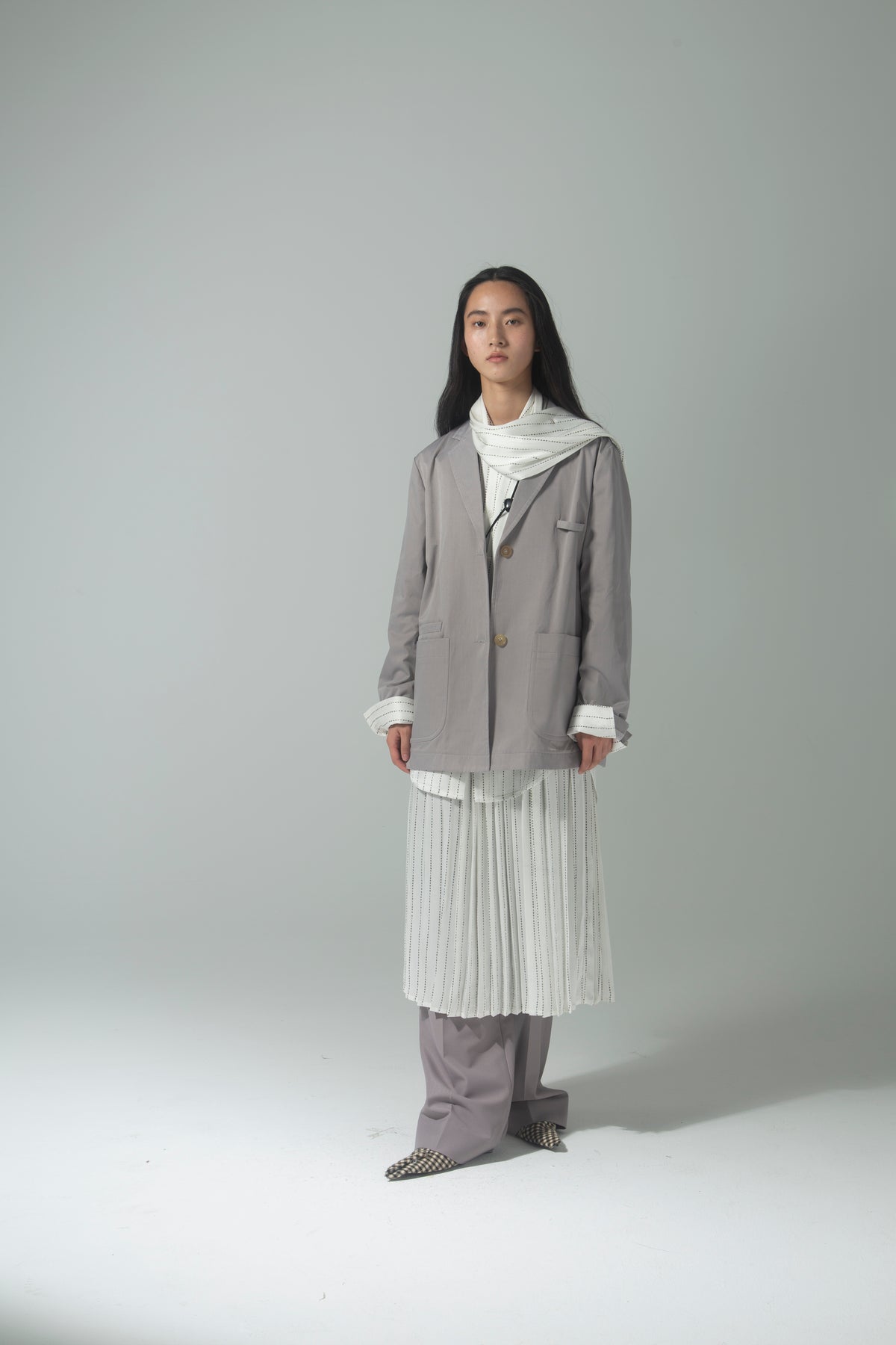 CAIRA | Binary Pleated Skirt-5
