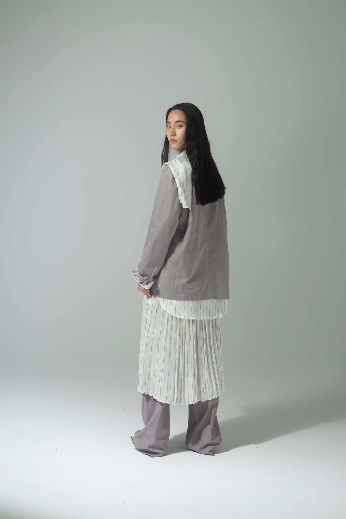 CAIRA | Binary Pleated Skirt-7