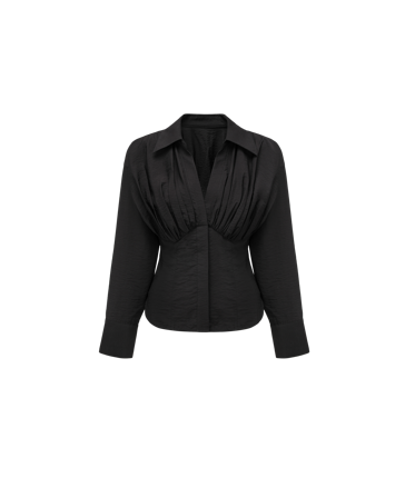 26 Years old ｜Pleated waist Structured Blouse
