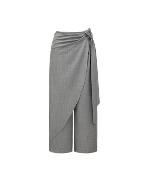 26 Years old ｜High waist draped pants (blue/gray)