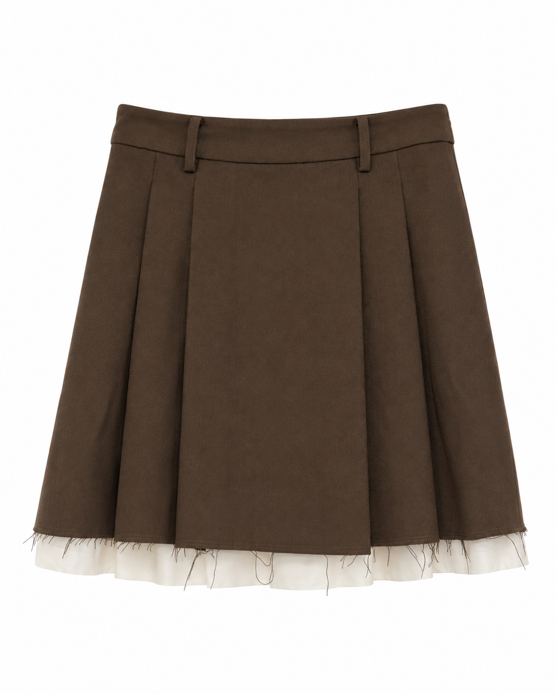 MIST | AW26 Tulle-Hem Pleated demi Skirt