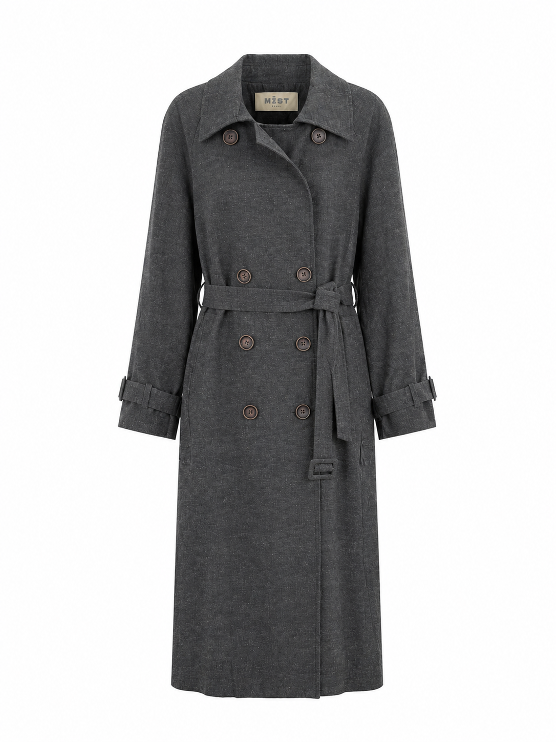 MIST | AW26 Belted Double-Breasted Trench Coat-1