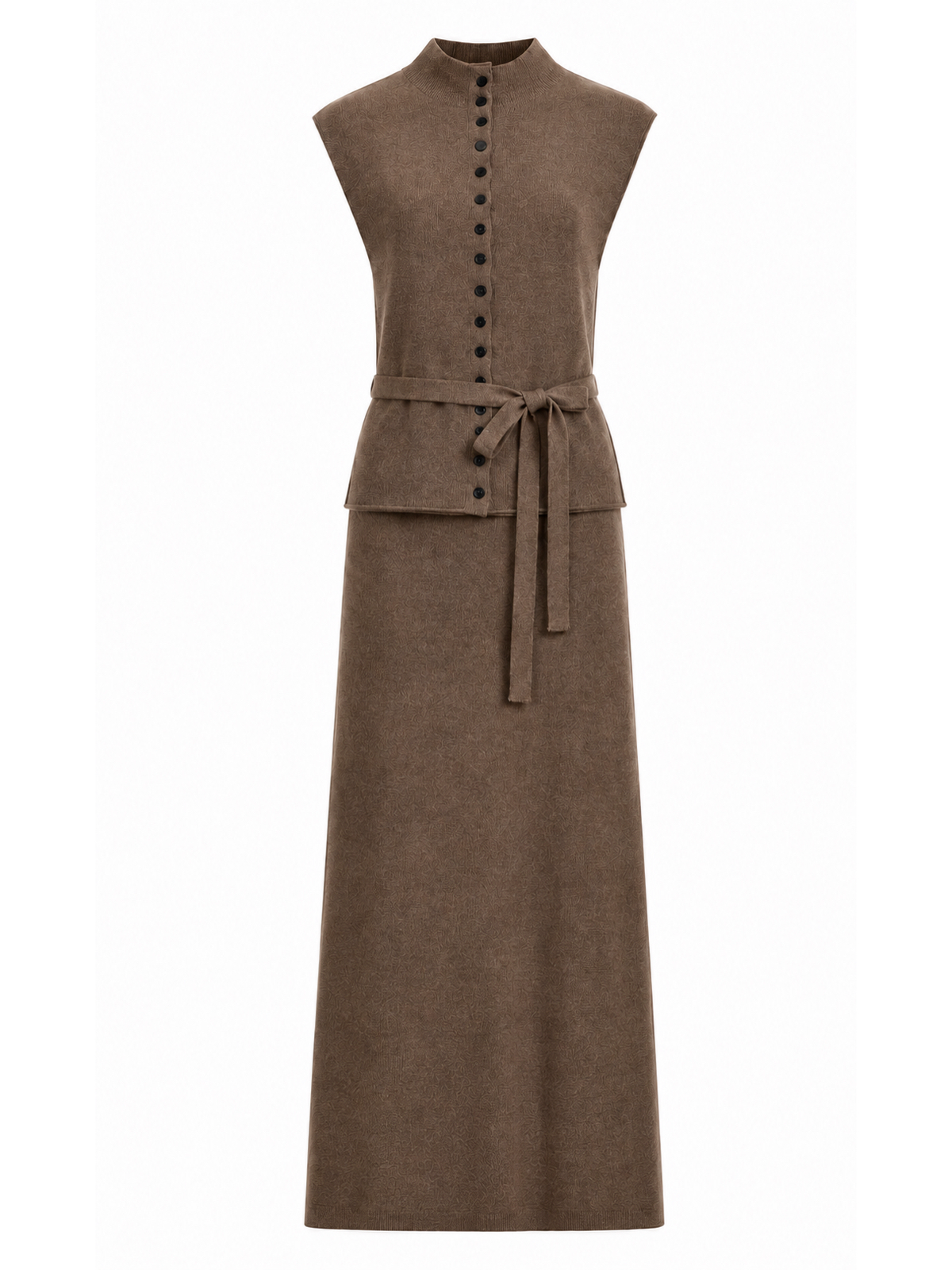 MIST | AW26 Button-Front Belted Longline Vest