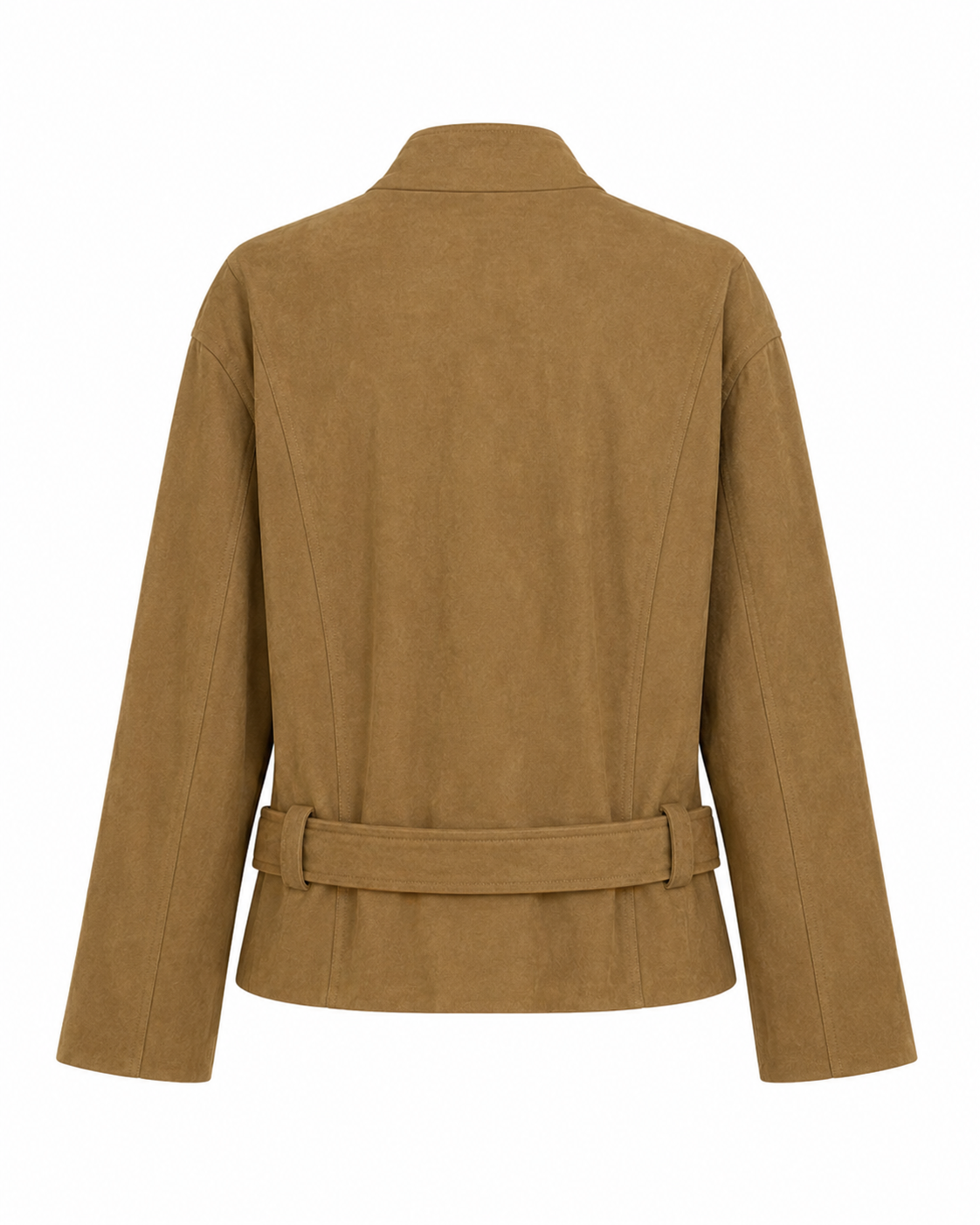 MIST | AW26 Belted Stand-Collar Suede Jacket