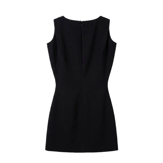 MIST | Black Minimalist Mini Dress