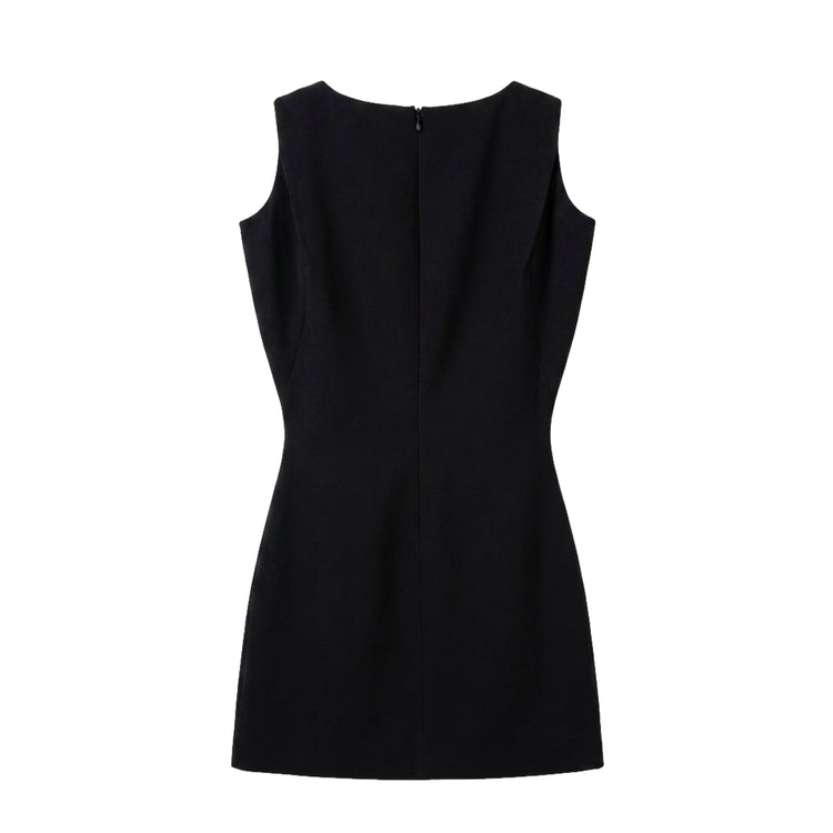 MIST | Black Minimalist Mini Dress