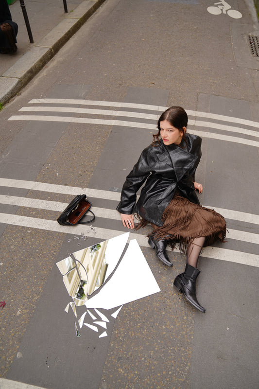 MIST | Leather Trench Coat