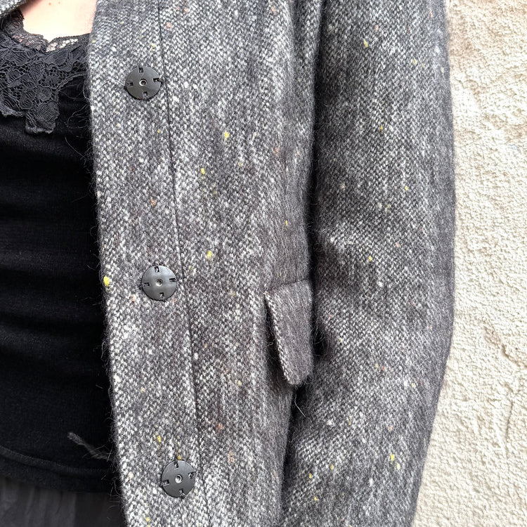 MIST | Jacket with Detachable Fur Trim Cropped
